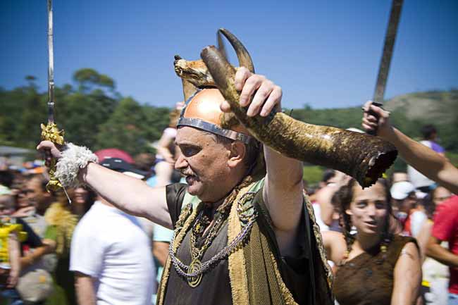 Attendees dress up as Vikings