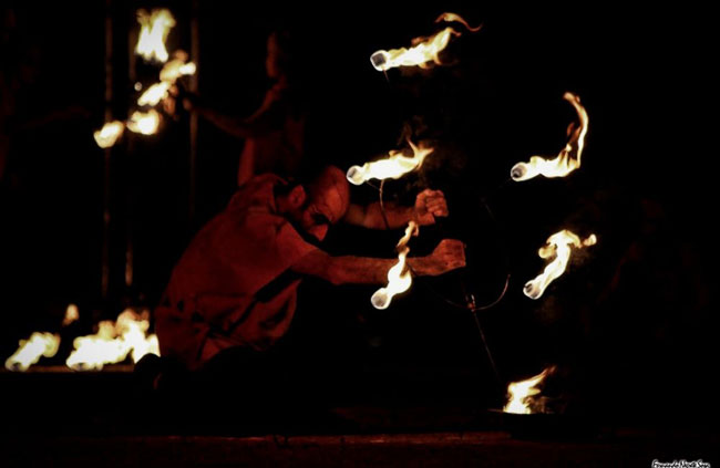 El fuego es el protagonista en la fiesta