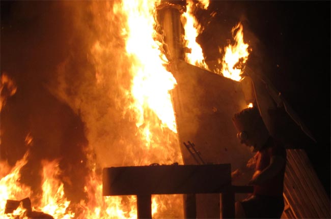 The Cremà culminates the Fallas