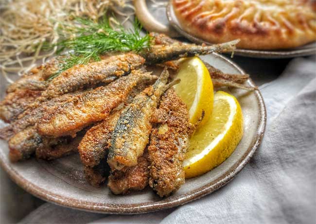 Typical is the pescaito frito (fried fish)