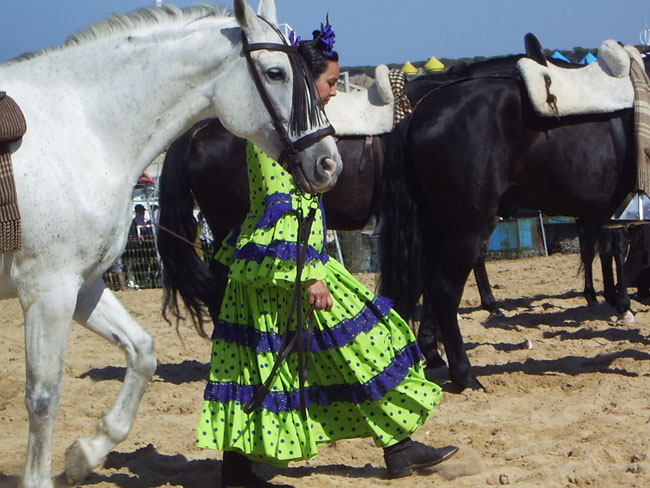Pilgrim with her horse. Avicentegil.