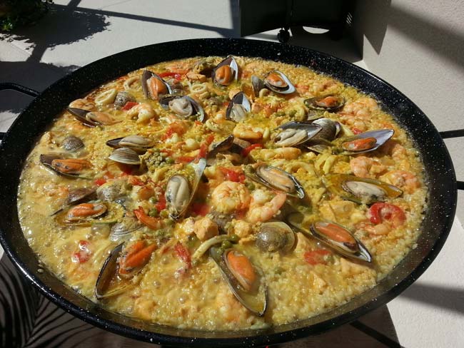 Paellas of different varieties are the star dish