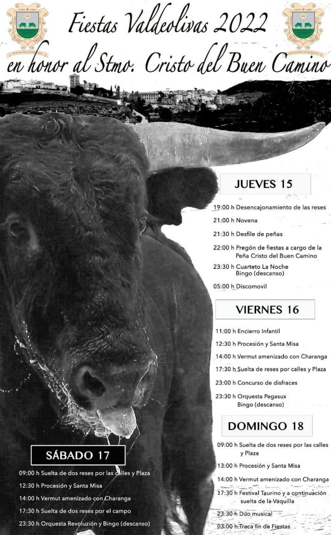 Programa de Fiestas del Santísimo Cristo del Buen Camino de Valdeolivas Programa de Fiestas del Santísimo Cristo del Buen Camino de Valdeolivas