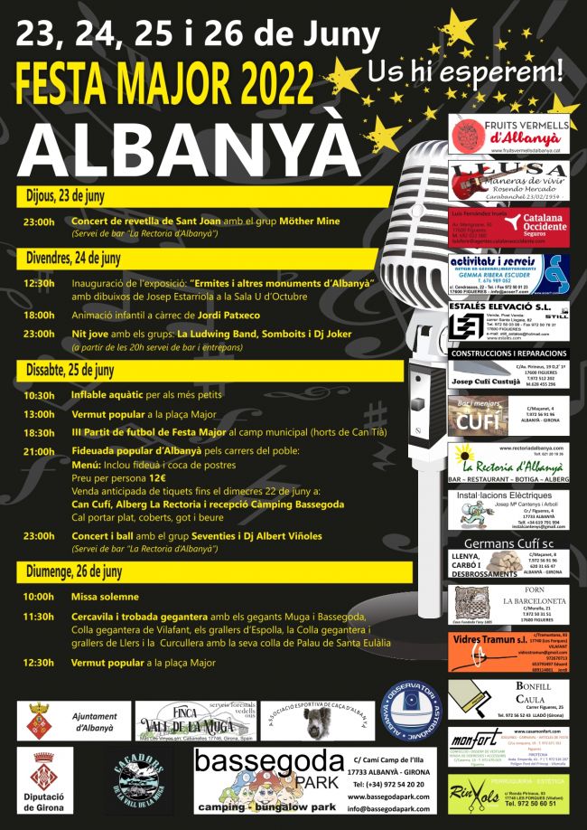Programa de Fiesta Mayor de Albanyà Programa de Fiesta Mayor de Albanyà