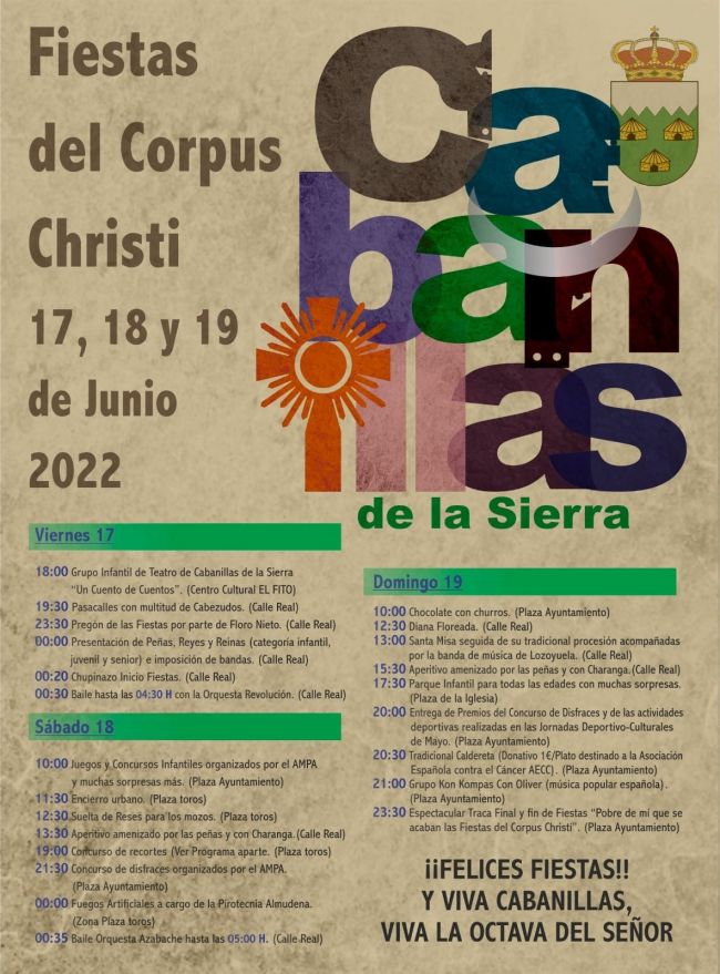 Programa de Fiestas del Corpus en Cabanillas de la Sierra Programa de Fiestas del Corpus en Cabanillas de la Sierra