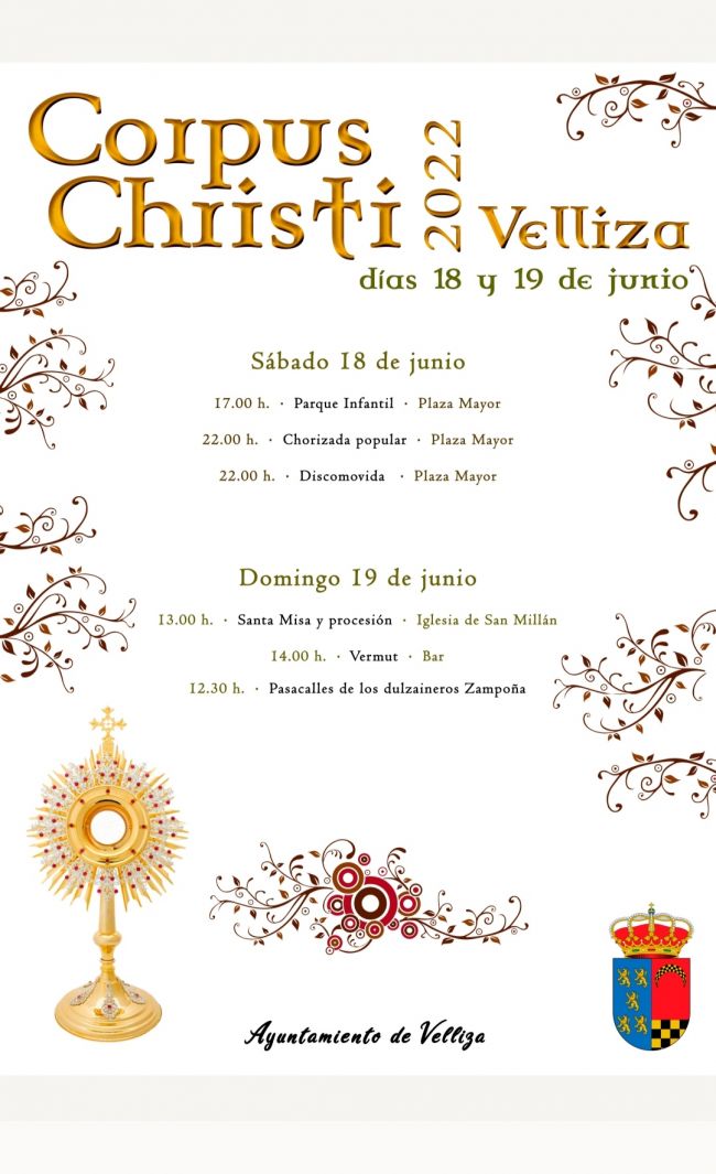Programa de Corpus Christri en Velliza Programa de Corpus Christri en Velliza