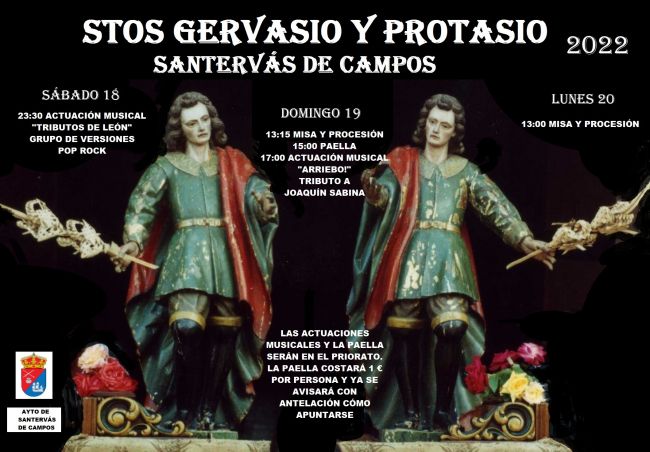 Programa de San Gervasio y San Protasio en Santervás de Campos Programa de San Gervasio y San Protasio en Santervás de Campos