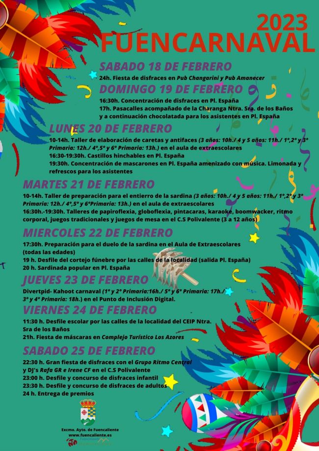 Program of Fuencarnaval Program of Fuencarnaval