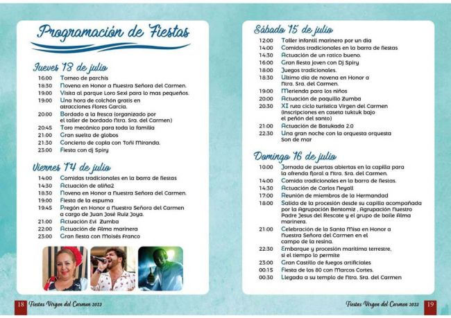 Programa de Virgen del Carmen en Almuñecar Programa de Virgen del Carmen en Almuñecar