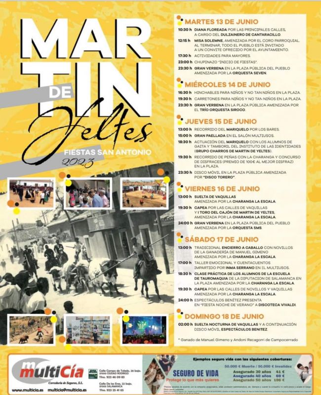 Programa de Fiestas en honor a San Antonio en Martín de Yeltes Programa de Fiestas en honor a San Antonio en Martín de Yeltes